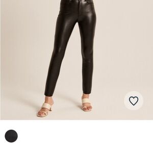 Abercrombie and fitch vegan leather skinny high rise pants. New with tag